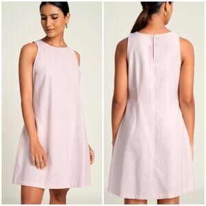 Arienti Women's Tessa Linen Blend Dress Pink US 8 UK 10